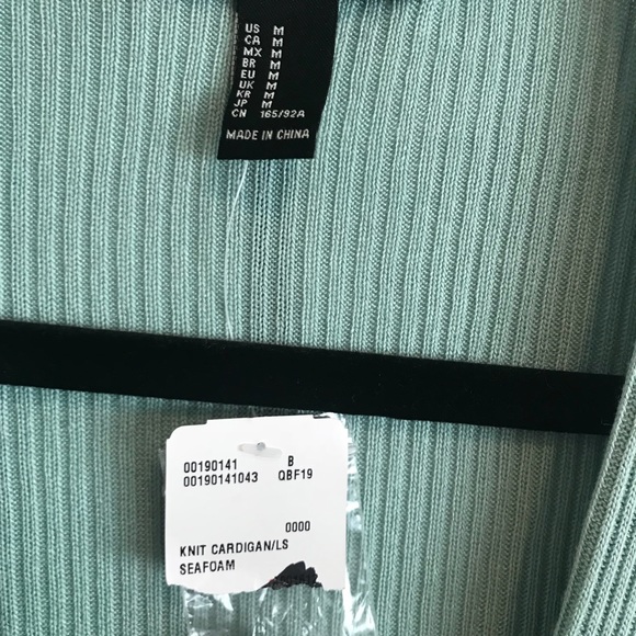 Light blue/turquoise Long cardigan Forever 21 sz m - Picture 3 of 4